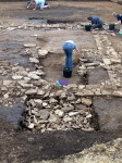 Excavation form last year alongside south wall backfilled with stone